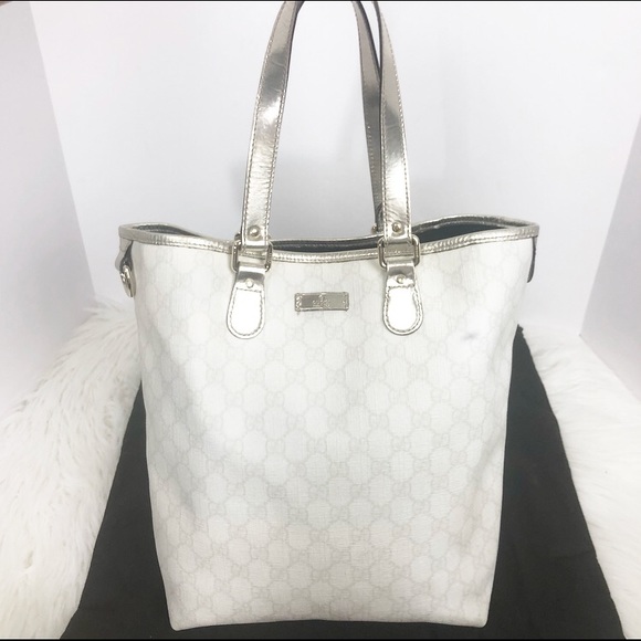 gucci white tote bag